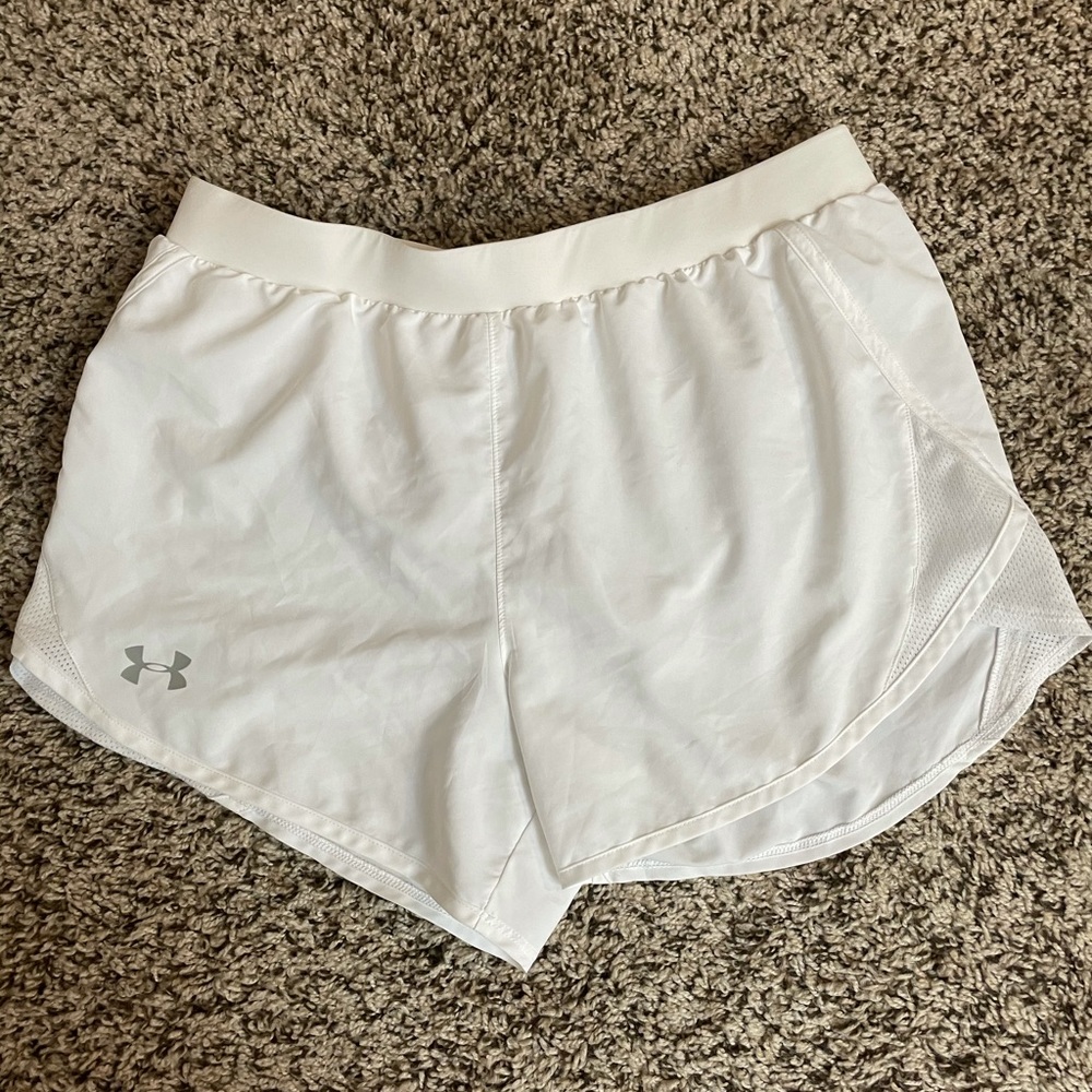 White Under Armor Gym Shorts